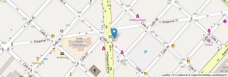 Mapa de ubicacion de Mobilia, Casco Urbano en الأرجنتين, بوينس آيرس, Partido De La Plata, لابلاتا.