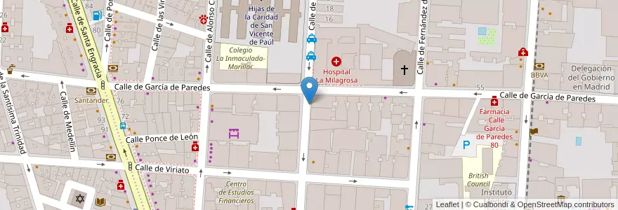 Mapa de ubicacion de MODESTO LAFUENTE, CALLE, DE,12 en إسبانيا, منطقة مدريد, منطقة مدريد, Área Metropolitana De Madrid Y Corredor Del Henares, مدريد.