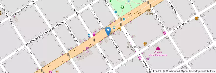 Mapa de ubicacion de Modufan, Villa General Mitre en アルゼンチン, Ciudad Autónoma De Buenos Aires, ブエノスアイレス, Comuna 11.
