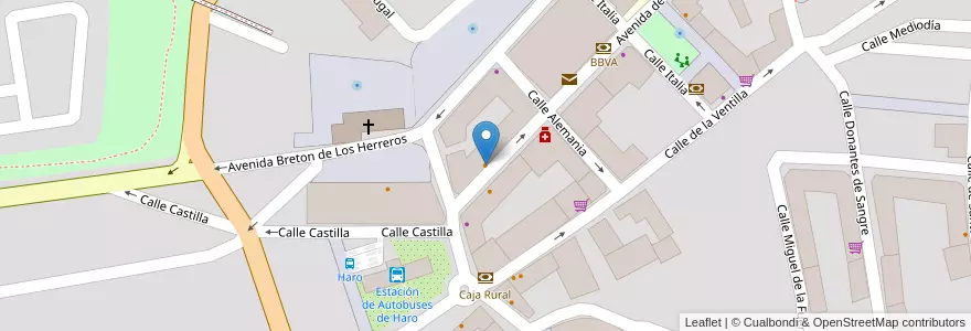 Mapa de ubicacion de Mogambo en 西班牙, La Rioja, La Rioja, Haro.