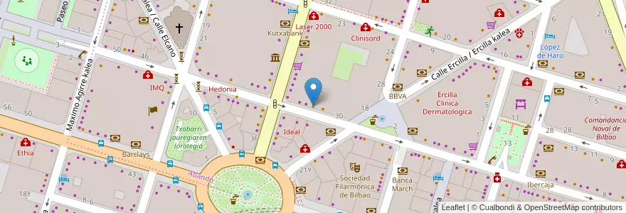 Mapa de ubicacion de Mojito Social Club en اسپانیا, Euskadi, Bizkaia, Bilboaldea, بیلبائو.