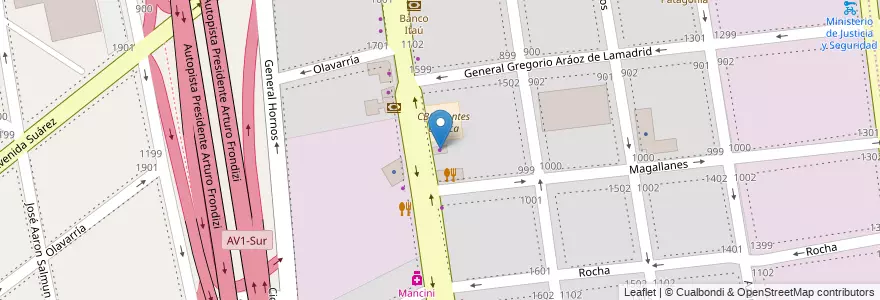 Mapa de ubicacion de Moka & Deli, Barracas en 아르헨티나, Ciudad Autónoma De Buenos Aires, Comuna 4, 부에노스아이레스.