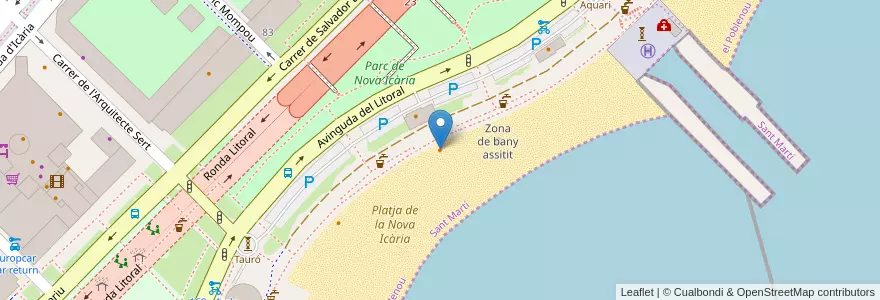 Mapa de ubicacion de Mokai en إسبانيا, Barcelona.