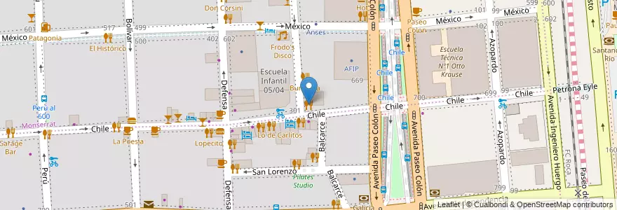 Mapa de ubicacion de Moliere, Montserrat en Argentinien, Ciudad Autónoma De Buenos Aires, Comuna 1, Buenos Aires.