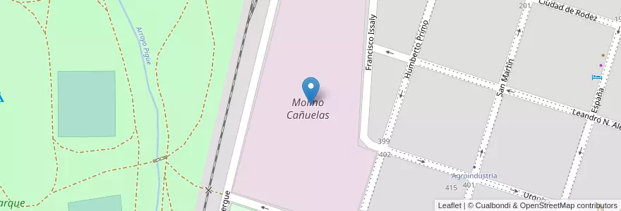Mapa de ubicacion de Molino Cañuelas en Arjantin, Buenos Aires, Partido De Saavedra, Pigüé.