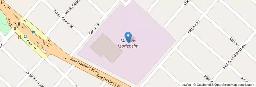 Mapa de ubicacion de Molinos Marleheim en 阿根廷, 布宜诺斯艾利斯省, Partido De Florencio Varela, Bosques.