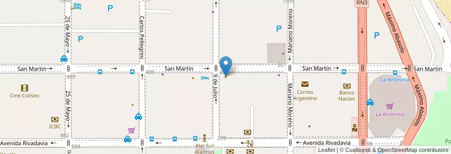 Mapa de ubicacion de Molly Mallone en Argentinien, Chubut, Departamento Escalante, Comodoro Rivadavia.