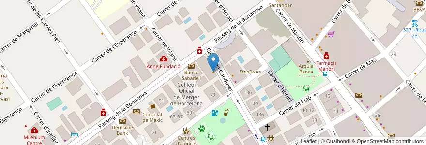Mapa de ubicacion de Momenti di Caffe en اسپانیا, Catalunya, Barcelona, Barcelonès, Barcelona.