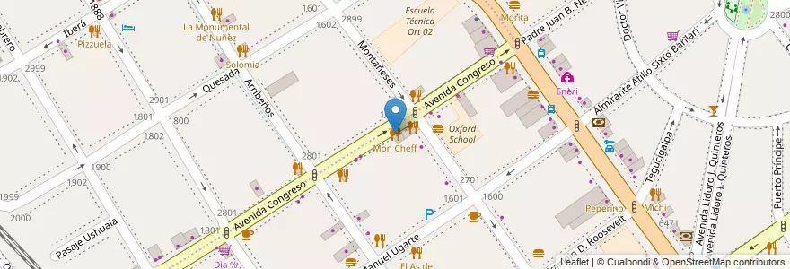 Mapa de ubicacion de Mon Cheff, Belgrano en Arjantin, Ciudad Autónoma De Buenos Aires, Buenos Aires, Comuna 13.