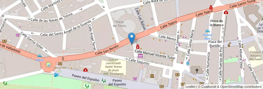 Mapa de ubicacion de Mónaco en スペイン, カスティーリャ・イ・レオン州, Soria, Soria, Comarca De Soria.