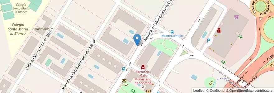 Mapa de ubicacion de MONASTERIO DE EL ESCORIAL, AVENIDA, DEL,89 en إسبانيا, منطقة مدريد, منطقة مدريد, Área Metropolitana De Madrid Y Corredor Del Henares, مدريد.