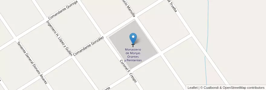 Mapa de ubicacion de Monasterio de Monjas Orantes y Penitentes en Arjantin, Buenos Aires, Partido De General Rodríguez.