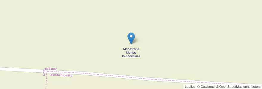 Mapa de ubicacion de Monasterio Monjas Benedictinas en アルゼンチン, エントレ・リオス州, Departamento Paraná, Distrito Espinillo.