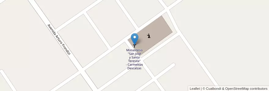 Mapa de ubicacion de Monasterio "San José y Santa Teresita" - Carmelitas Descalzas en アルゼンチン, コリエンテス州, Departamento Paso De Los Libres, Municipio De Paso De Los Libres.