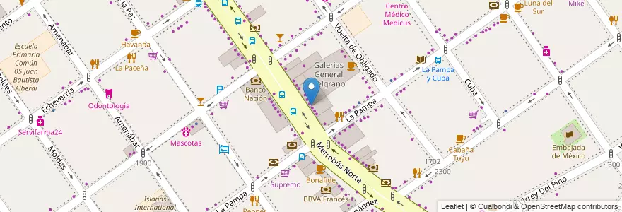 Mapa de ubicacion de Mondo, Belgrano en Argentine, Ciudad Autónoma De Buenos Aires, Buenos Aires, Comuna 13.