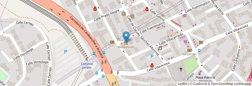 Mapa de ubicacion de MoneyGram en Испания, Мадрид, Мадрид, Área Metropolitana De Madrid Y Corredor Del Henares, Мадрид.