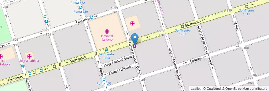 Mapa de ubicacion de Mónica Martínez II en الأرجنتين, Córdoba, Departamento Capital, Pedanía Capital, Córdoba, Municipio De Córdoba.