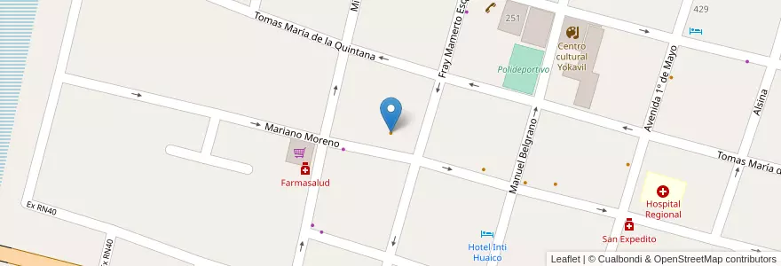 Mapa de ubicacion de Mónica en الأرجنتين, Catamarca, Departamento Santa María, Municipio De Santa María, Santa María.