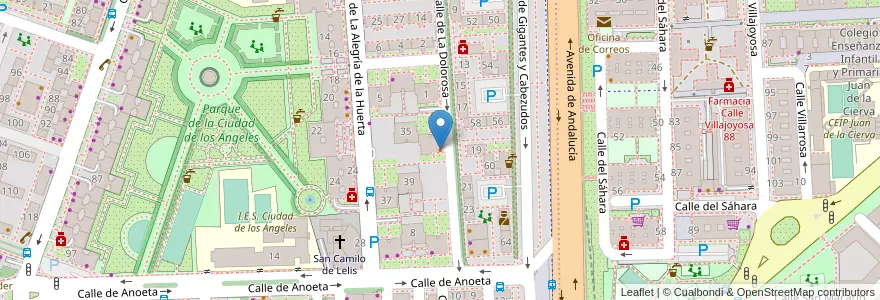 Mapa de ubicacion de Monico en 西班牙, Comunidad De Madrid, Comunidad De Madrid, Área Metropolitana De Madrid Y Corredor Del Henares, Madrid.