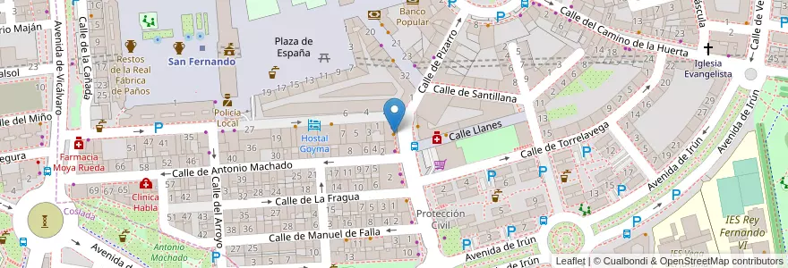 Mapa de ubicacion de Monjia en اسپانیا, بخش خودمختار مادرید, بخش خودمختار مادرید, Área Metropolitana De Madrid Y Corredor Del Henares, San Fernando De Henares, Coslada.