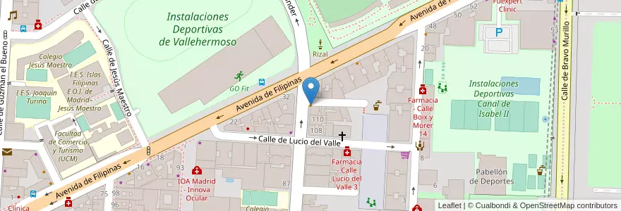 Mapa de ubicacion de Monkee Koffee en España, Comunidad De Madrid, Comunidad De Madrid, Área Metropolitana De Madrid Y Corredor Del Henares, Madrid.