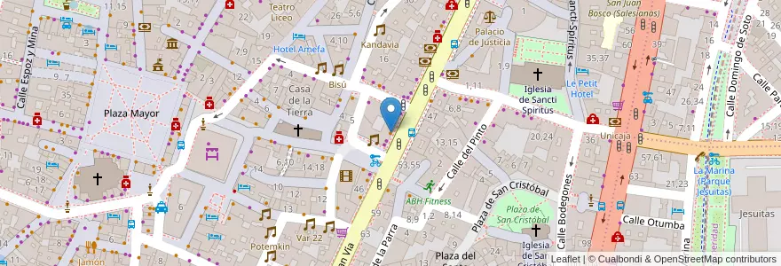 Mapa de ubicacion de Monkey Club en Spagna, Castilla Y León, Salamanca, Campo De Salamanca, Salamanca.