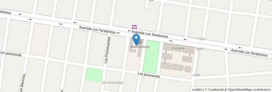 Mapa de ubicacion de Monoblocks en Arjantin, Catamarca, Departamento Capital, Municipio De San Fernando Del Valle De Catamarca, San Fernando Del Valle De Catamarca.