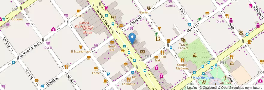 Mapa de ubicacion de Monster Vision FX, Belgrano en アルゼンチン, Ciudad Autónoma De Buenos Aires, ブエノスアイレス, Comuna 13.