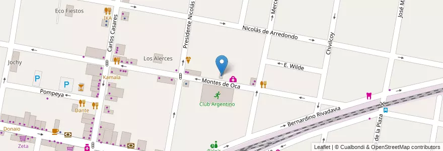 Mapa de ubicacion de Montalbetti en Argentina, Provincia Di Buenos Aires, Partido De Morón, Castelar.