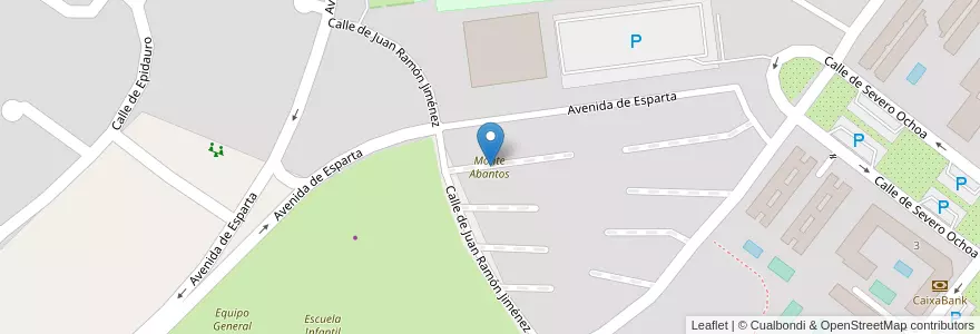 Mapa de ubicacion de Monte Abantos en Spanien, Autonome Gemeinschaft Madrid, Autonome Gemeinschaft Madrid, Área Metropolitana De Madrid Y Corredor Del Henares, Las Rozas De Madrid.