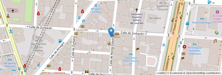 Mapa de ubicacion de MONTE ESQUINZA, CALLE, DEL,31 en スペイン, マドリード州, Comunidad De Madrid, Área Metropolitana De Madrid Y Corredor Del Henares, Madrid.