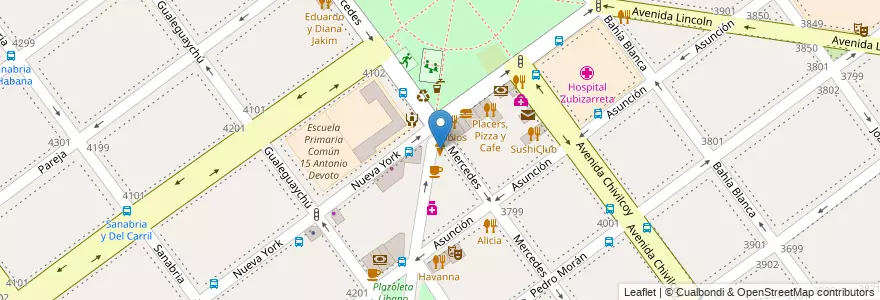 Mapa de ubicacion de Monte Olivia, Villa Devoto en آرژانتین, Ciudad Autónoma De Buenos Aires, Buenos Aires, Comuna 11.