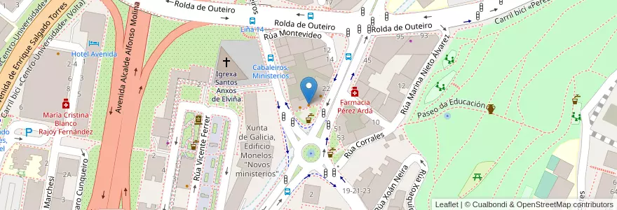 Mapa de ubicacion de Montoto en Spanien, Galicien, A Coruña, A Coruña, A Coruña.