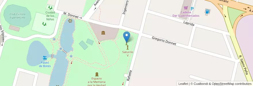 Mapa de ubicacion de Monumento a la Tierra en Аргентина, Санта-Фе, Departamento Las Colonias, Municipio De Esperanza, Esperanza.