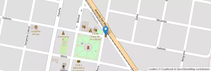Mapa de ubicacion de Monumento a los Timbúes en Arjantin, Santa Fe, Departamento San Lorenzo, Municipio De Timbúes.