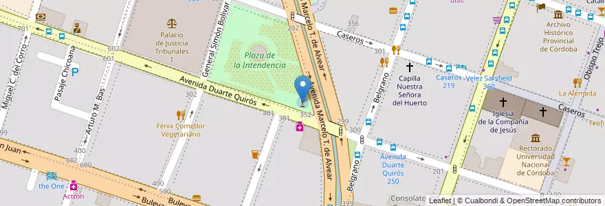 Mapa de ubicacion de Monumento a Malvinas en 阿根廷, Córdoba, Departamento Capital, Pedanía Capital, Córdoba, Municipio De Córdoba.