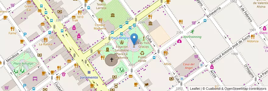 Mapa de ubicacion de Monumento a Manuel Belgrano, Belgrano en Argentinië, Ciudad Autónoma De Buenos Aires, Buenos Aires, Comuna 13.