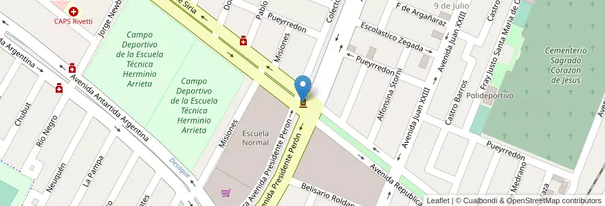 Mapa de ubicacion de Monumento al Zafrero en 阿根廷, Jujuy, Departamento Ledesma, Municipio De Libertador General San Martín, Libertador General San Martín.
