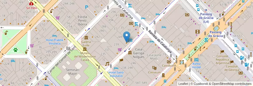 Mapa de ubicacion de Monvinic en 스페인, Catalunya, Barcelona, Barcelonès, 바르셀로나.