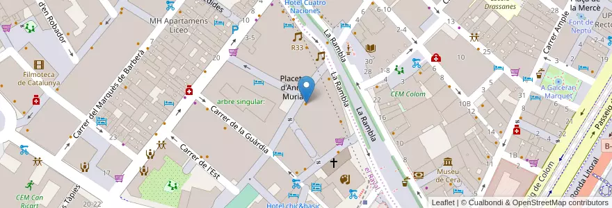 Mapa de ubicacion de Moog en 西班牙, Catalunya, Barcelona, Barcelonès, Barcelona.