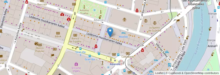 Mapa de ubicacion de Mo'r O'rless en Spagna, Euskadi, Bizkaia, Bilboaldea, Bilbao.