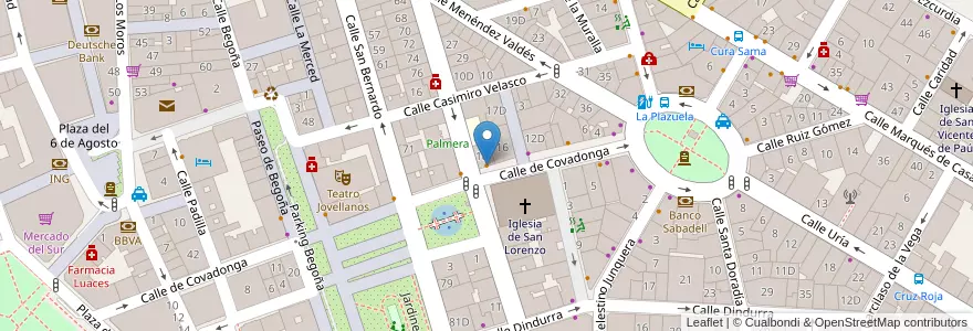 Mapa de ubicacion de Morabeza Café en Испания, Астурия, Астурия, Gijón/Xixón.