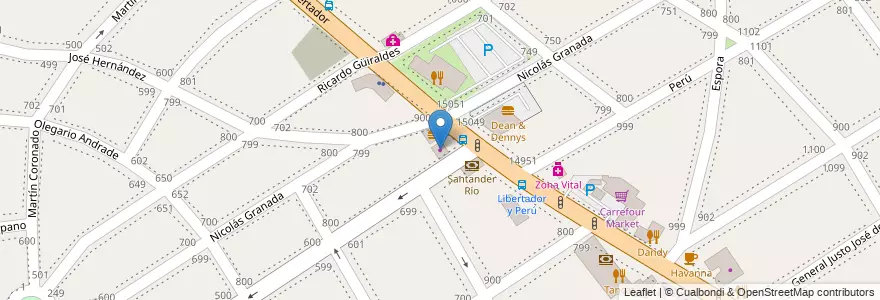 Mapa de ubicacion de Moras Aberturas en Arjantin, Buenos Aires, Partido De San Isidro, Acassuso.