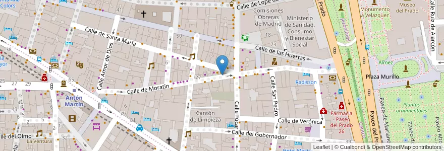 Mapa de ubicacion de MORATIN, CALLE, DE,35 en إسبانيا, منطقة مدريد, منطقة مدريد, Área Metropolitana De Madrid Y Corredor Del Henares, مدريد.