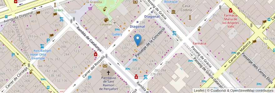 Mapa de ubicacion de Mordisco en Sepanyol, Catalunya, Barcelona, Barcelonès, Barcelona.