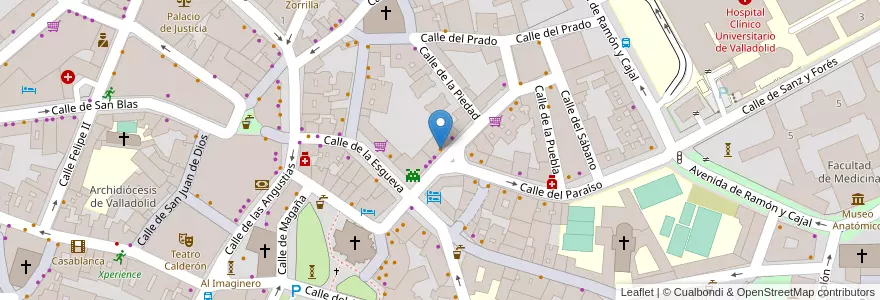 Mapa de ubicacion de Mordor Rock Bar en İspanya, Castilla Y León, Valladolid, Valladolid.