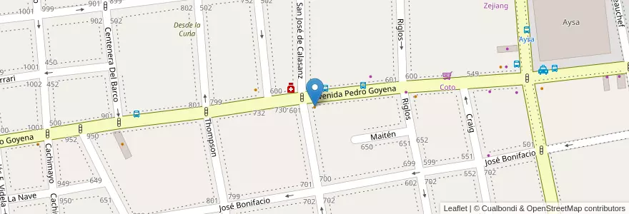 Mapa de ubicacion de Morelia, Caballito en アルゼンチン, Ciudad Autónoma De Buenos Aires, ブエノスアイレス, Comuna 6.