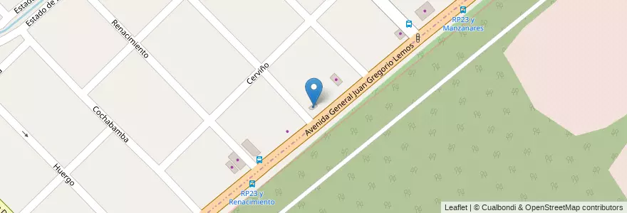 Mapa de ubicacion de Mormic Security en Argentinië, Buenos Aires, Partido De San Miguel, Campo De Mayo.