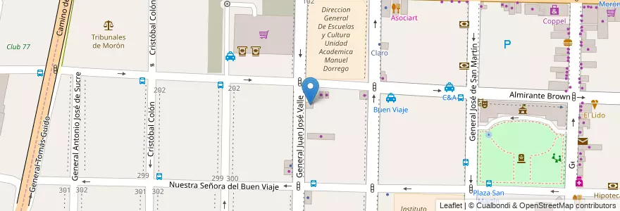 Mapa de ubicacion de Moron Parque en Argentine, Province De Buenos Aires, Partido De Morón.