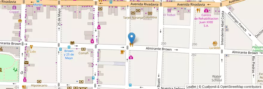 Mapa de ubicacion de Morón Plaza en アルゼンチン, ブエノスアイレス州, Partido De Morón, Morón.